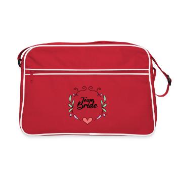 Team Braut - Retro Tasche - Rot/Weiß - Vorne