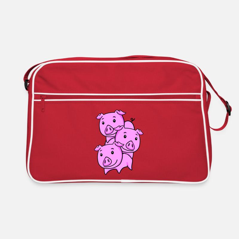 Cute pigs Retro Bag