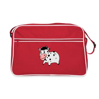 Cow Ass - Cow Butt - Retro Bag - red/white - Front