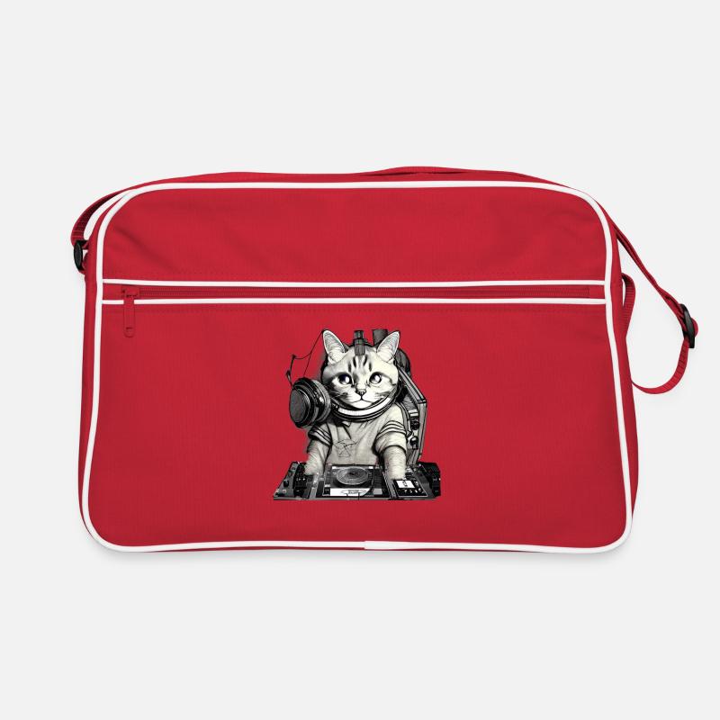 DJ cat avec table de mixage Sac Retro