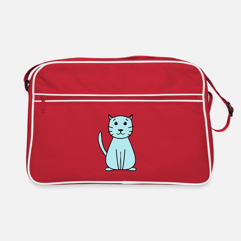 einfache niedliche Katze Retro Tasche