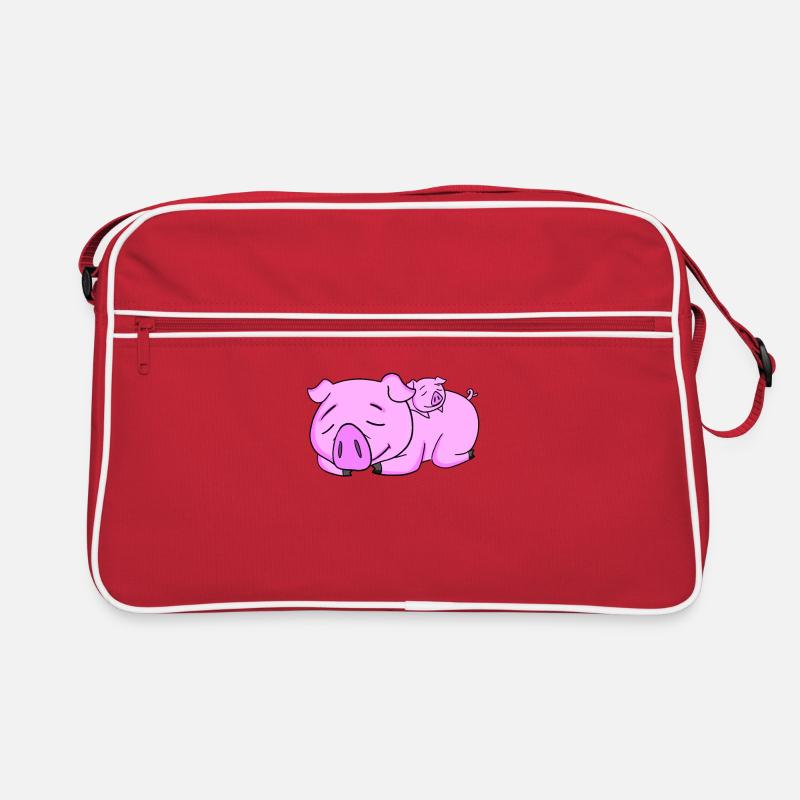 Cochon avec bébé cochon Sac Retro
