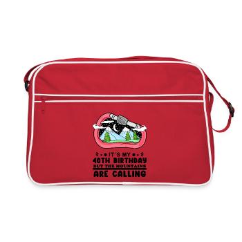 Randonnée 40ème anniversaire Randonneur 40 ans - Sac Retro - rouge/blanc - Devant