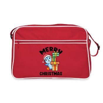 Joyeux motif de pingouin de Noël - Sac Retro - rouge/blanc - Devant