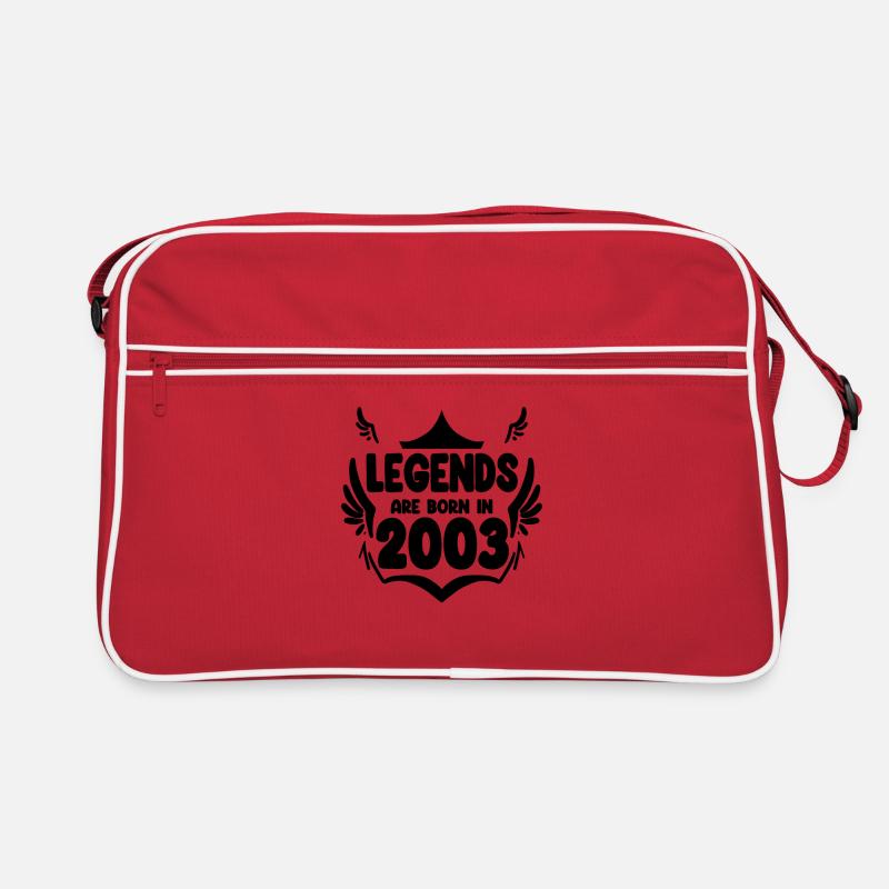 2003 - Né en 2003 - Sac Retro - rouge/blanc
