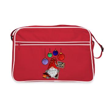 Gnome Noël Nain Joyeux Noël - Sac Retro - rouge/blanc - Devant