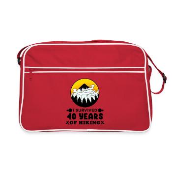 Randonnée 40ème anniversaire Randonneur 40 ans - Sac Retro - rouge/blanc - Devant