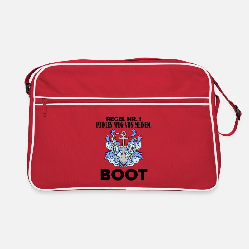 Boote Motorboot Kapitän Boot Seefahrt Geschenk Retro Tasche