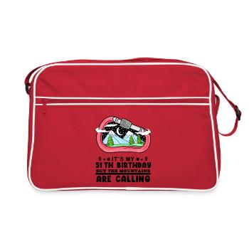Hiking 51st birthday Hiker 51 years old - Retro Bag - red/white - Front