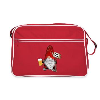 Football and Beer Christmas Elves - Retro Bag - red/white - Front
