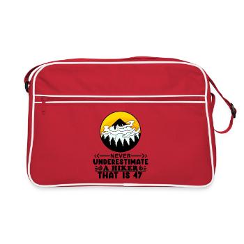47 years old mountain hiking - Retro Bag - red/white - Front