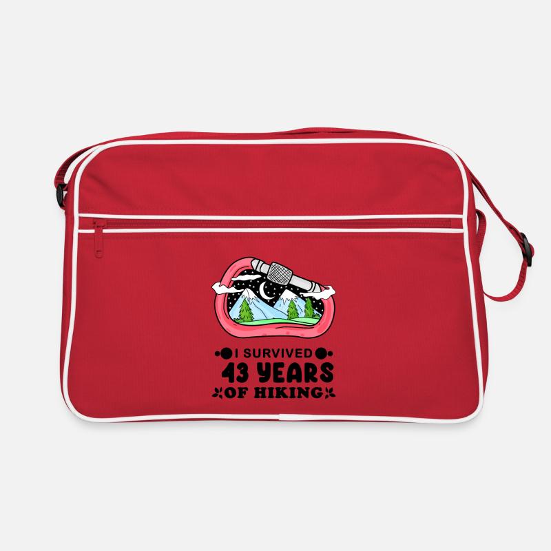 Berg Wanderer 43. Geburtstag 43 Jahre alt Geschenk Retro Tasche