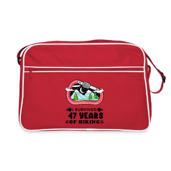 Mountain Wanderer 47th Birthday 47 years old Gift - Retro Bag - red/white - Front