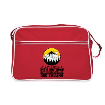 54e anniversaire Mountains Mountain Summit - 54 ans - Sac Retro - rouge/blanc - Devant