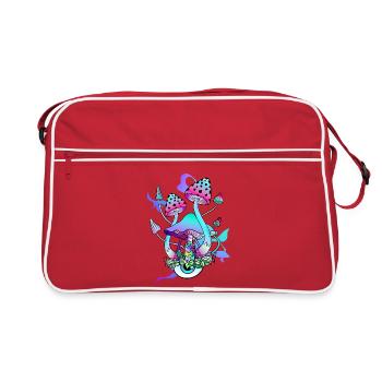 Trippy Hippie Champignon Psychédélique - Sac Retro - rouge/blanc - Devant