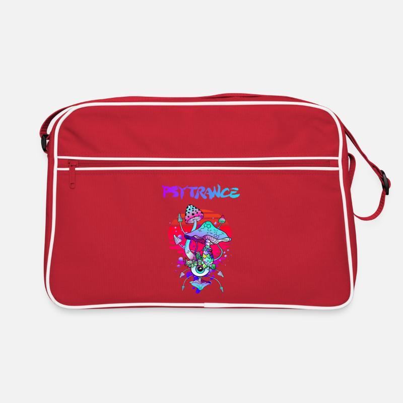 Psytrance Champignons Magiques Psychédéliques Sac Retro