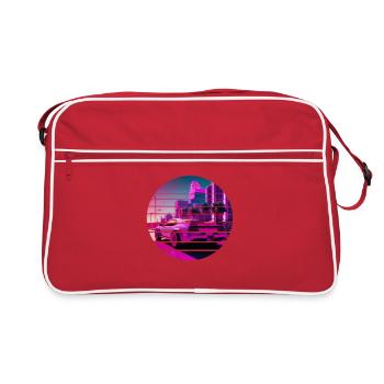 Retro Wave Sport 80s Vaporwave Sunset - Retro Bag - red/white - Front