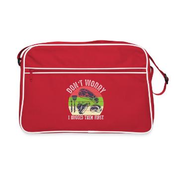 Boucher Animal Abattage Meat Cutter BBQ - Sac Retro - rouge/blanc - Devant