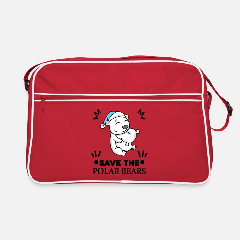 Eisbär Polarbär Bär Sprüche Klimawandel Klima Retro Tasche