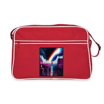 Rainbow City Skyline Art - Sac Retro - rouge/blanc - Devant