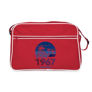 Vintage Année 1967 Edition Limitée Bleu - Sac Retro - rouge/blanc - Devant