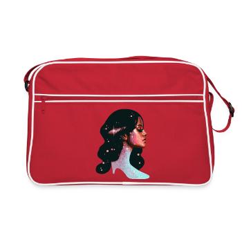 Conception de portrait de rêveur cosmique - Sac Retro - rouge/blanc - Devant