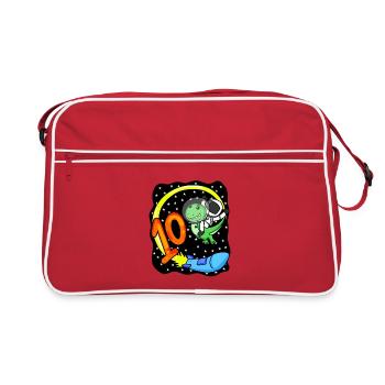 10 Birthday Boy Astronaut - dix ans - Sac Retro - rouge/blanc - Devant