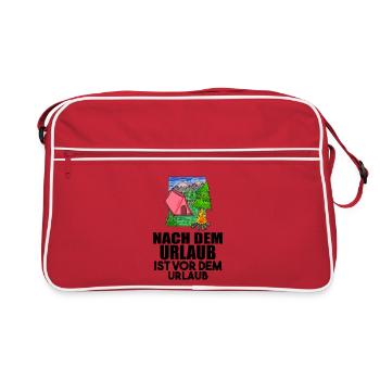 Urlaub - Retro Tasche - Rot/Weiß - Vorne