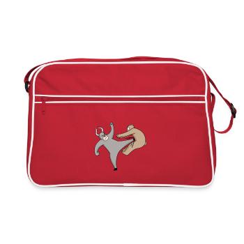 Stocks Stock Trading Stock Prices Taurus Bear - Retro Bag - red/white - Front