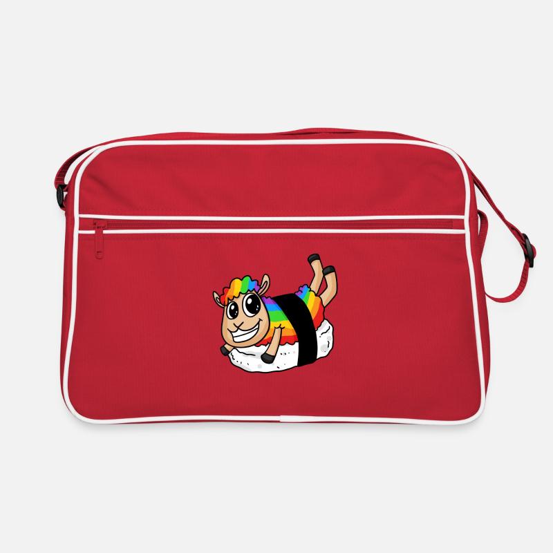 Regenbogen Sushi Schaf Retro Tasche