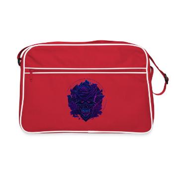 Neon Roses Skull EDM - Sac Retro - rouge/blanc - Devant