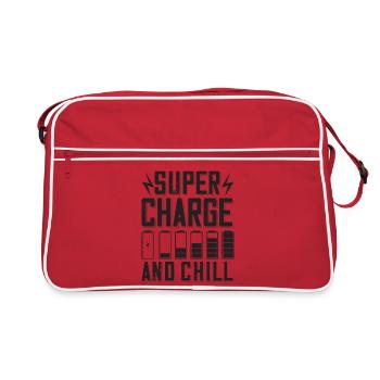Supercharge And Chill - for electric car fans - Retro Bag - red/white - Front