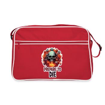 Prepare to Die – Cube & Skull RPG - Retro Bag - red/white - Front