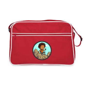 Afro Black Kid Young Girl Empowerment Girl - Sac Retro - rouge/blanc - Devant