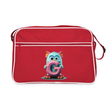 Monstre pastel avec G enchanté - Sac Retro - rouge/blanc - Devant