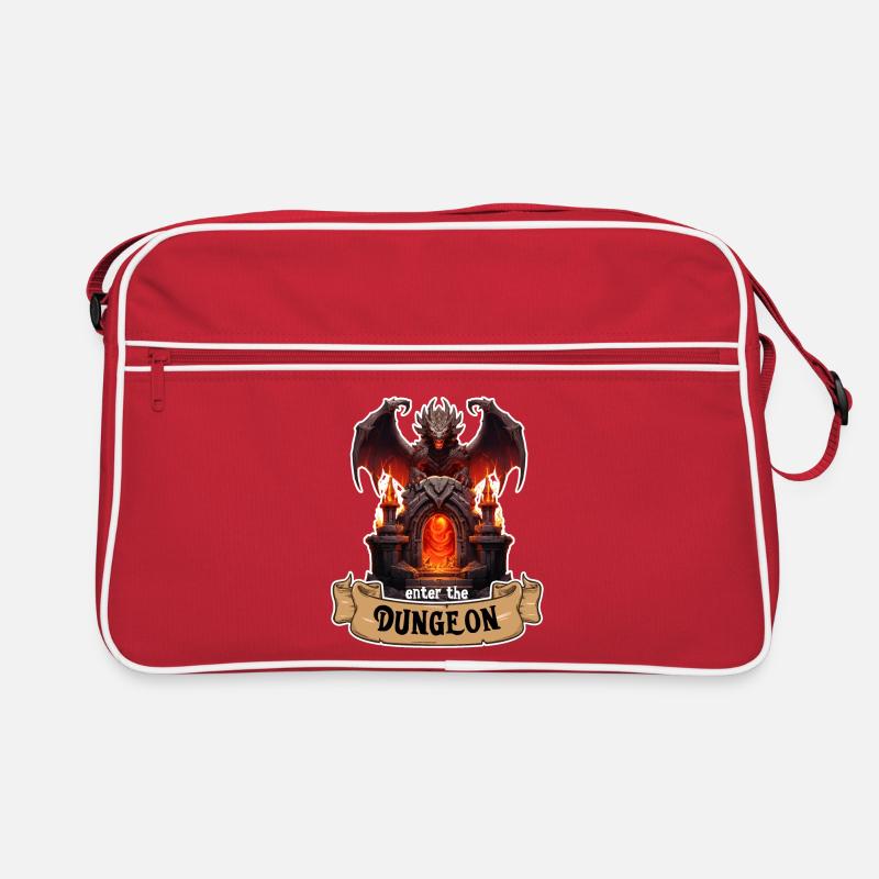 Enter the Dunegon RPG Gate Dragon - Retro Bag - red/white