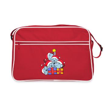 Arbre de Noël de l’arbre de Noël de la souris - Sac Retro - rouge/blanc - Devant
