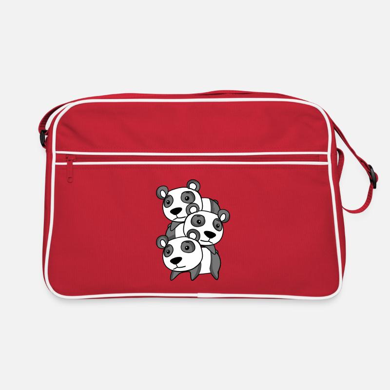 Pandas Panda - Retro Bag - red/white