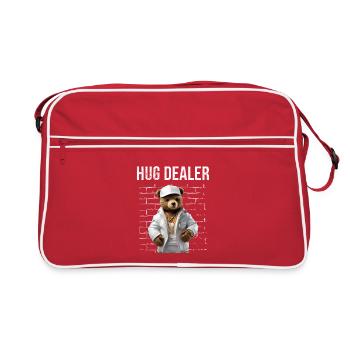Gangster Hug Dealer Ours en peluche Drôle - Sac Retro - rouge/blanc - Devant