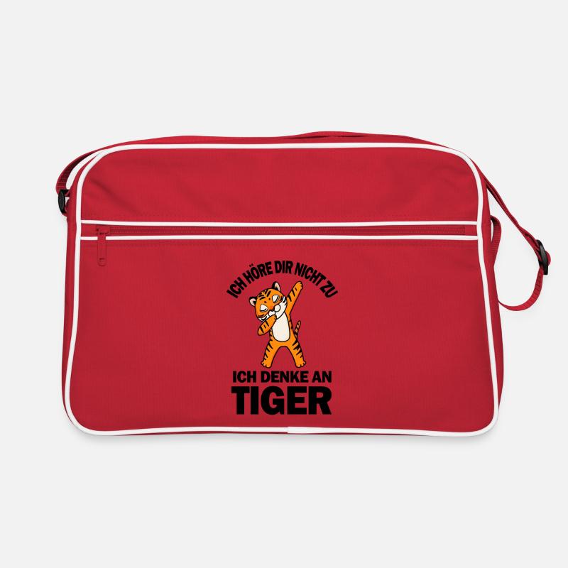Tiger Spruch Retro Tasche