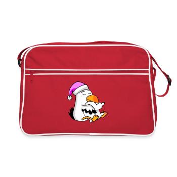 Seagull Tired Sleeping Sleeping Girl - Retro Bag - red/white - Front