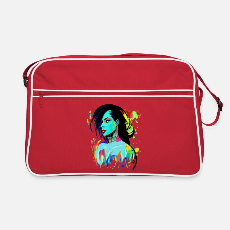 Explosion de couleurs de portrait néon Sac Retro