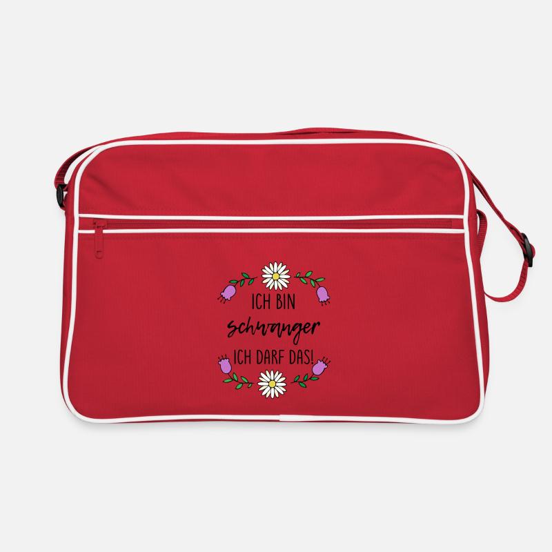 Ich bin schwanger ich darf das spruch geschenk Retro Bag