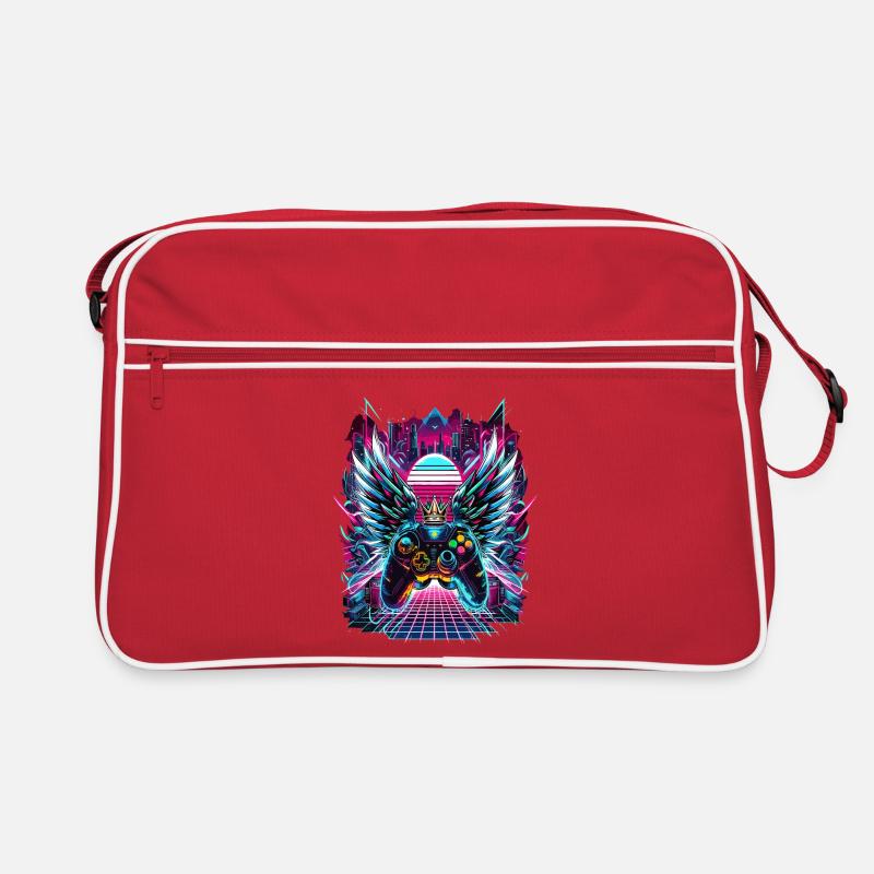 Synthwave Sunset Gamer Controller Retro Bag
