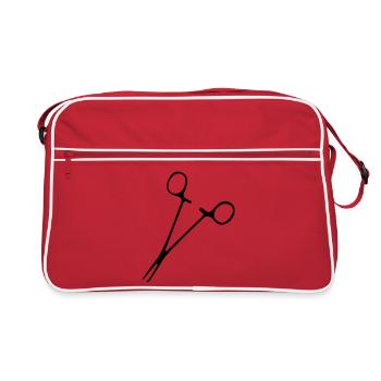 Pince à épiler pour artères - Sac Retro - rouge/blanc - Devant