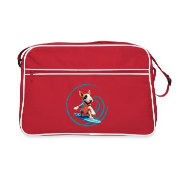Surf Bull Terrier - Sac Retro - rouge/blanc - Devant