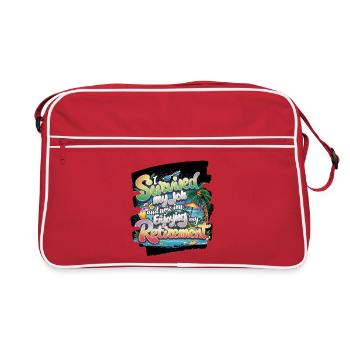 Enjoy Lagoon Retreat - Retro Bag - red/white - Front