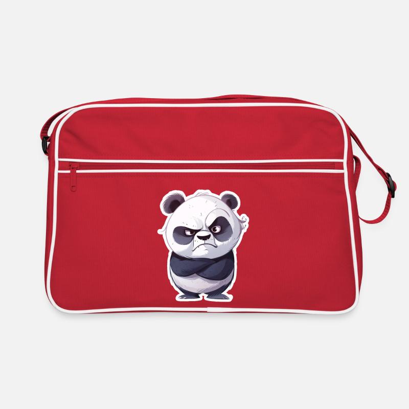 Eingeschnappter Beleidigter Panda Retro Tasche