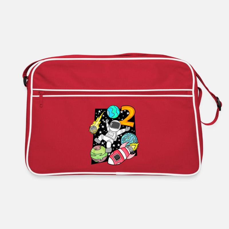 2 Anniversaire Garçon Astronaute Sac Retro