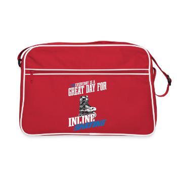 Inline Skating - Retro Tasche - Rot/Weiß - Vorne